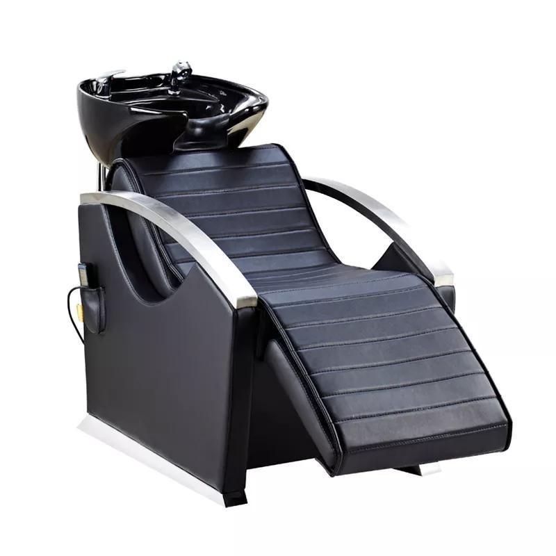 Electric Shampoo Bed with Foot Adjustment and Massage Function