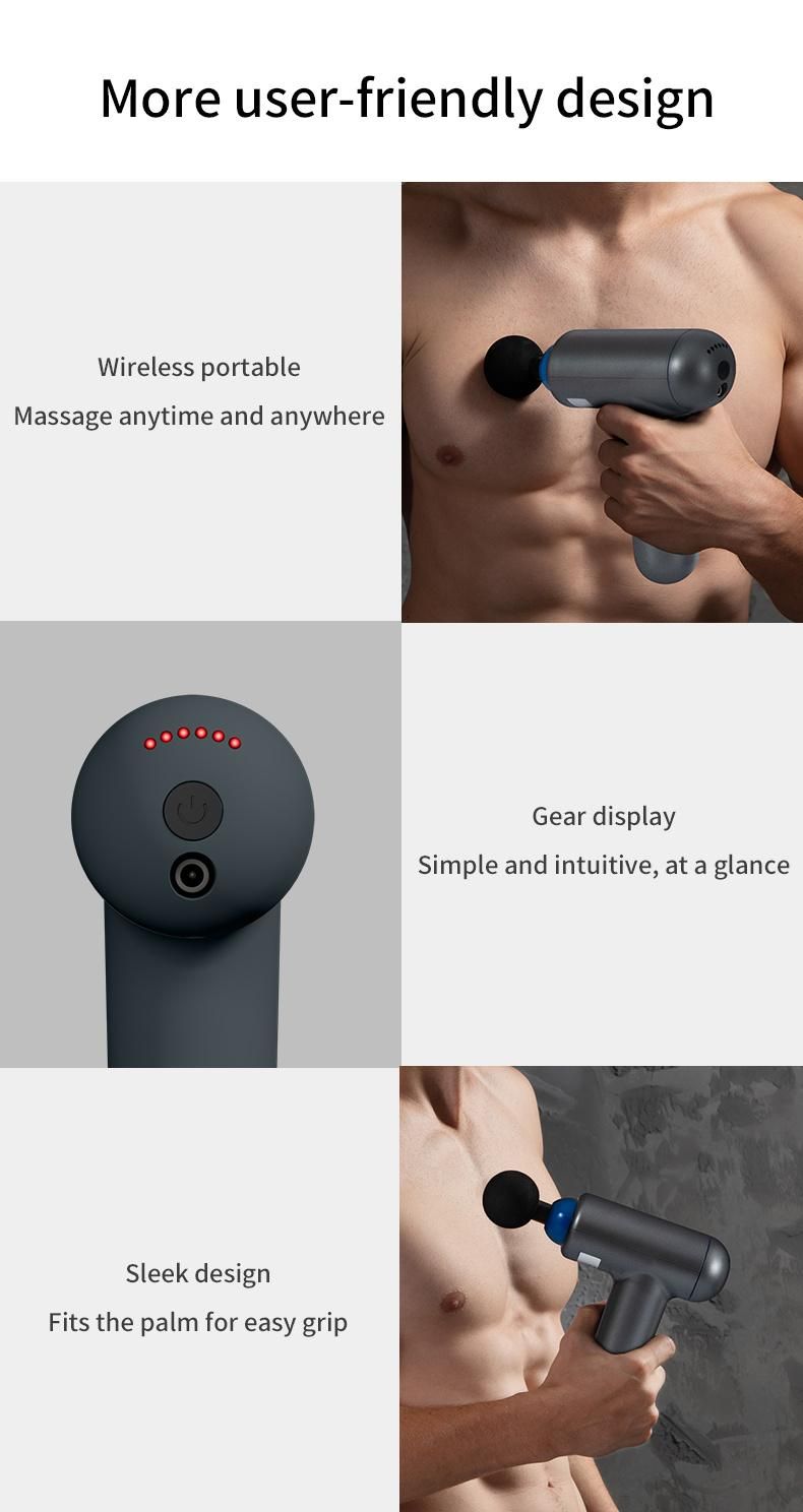 Mini Vibration Deep Muscle Tissue Massage Gun Adjustable 12V Massager Gun
