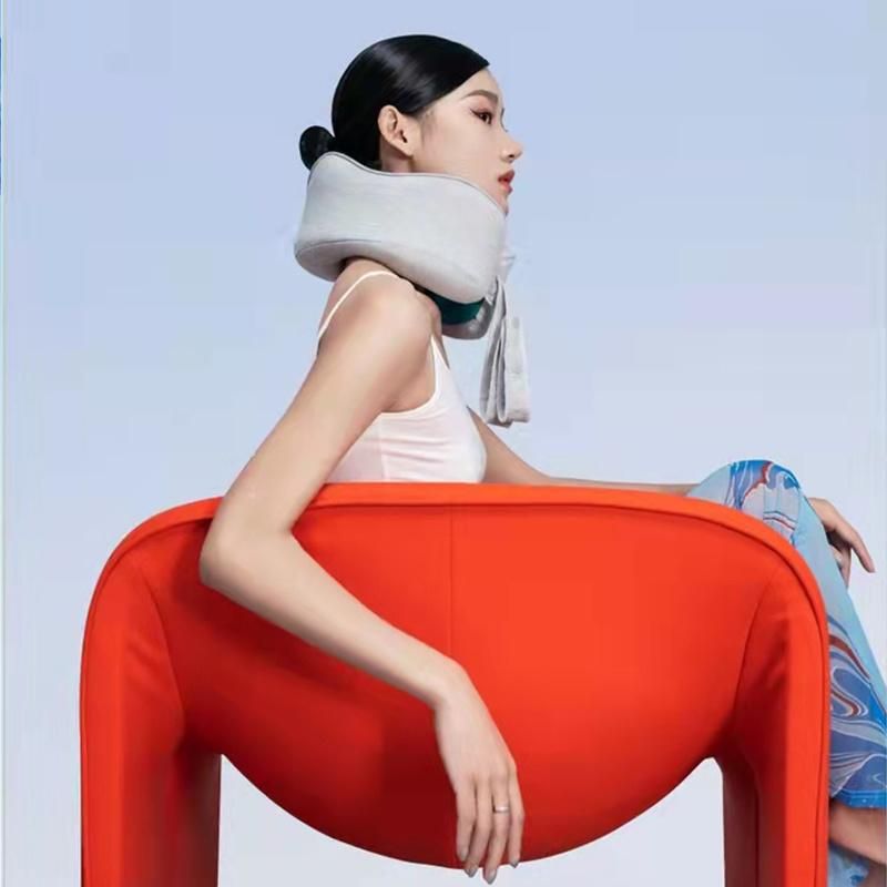 China Supplier 100% Memory Foam Neck Pillow for Traveling, Office with Kneading Massage Function