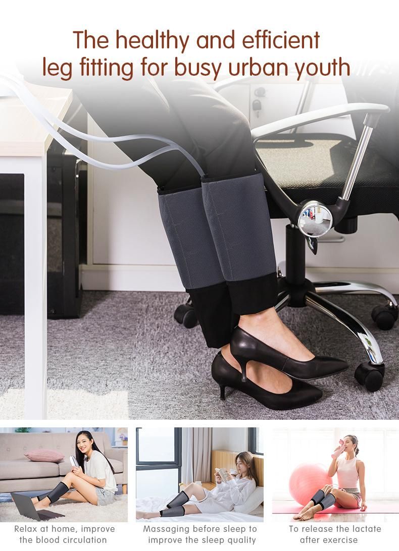 CE FDA Approved Hot Air Compressure Massager Built-in Battery Air Bag Leg Massager