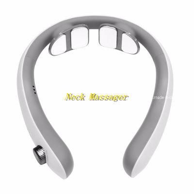 Portable Smart Cordless Electric Massage Equipment Intelligent Cervical Vertebra Remote Heated Neck Massager Fulse Tech