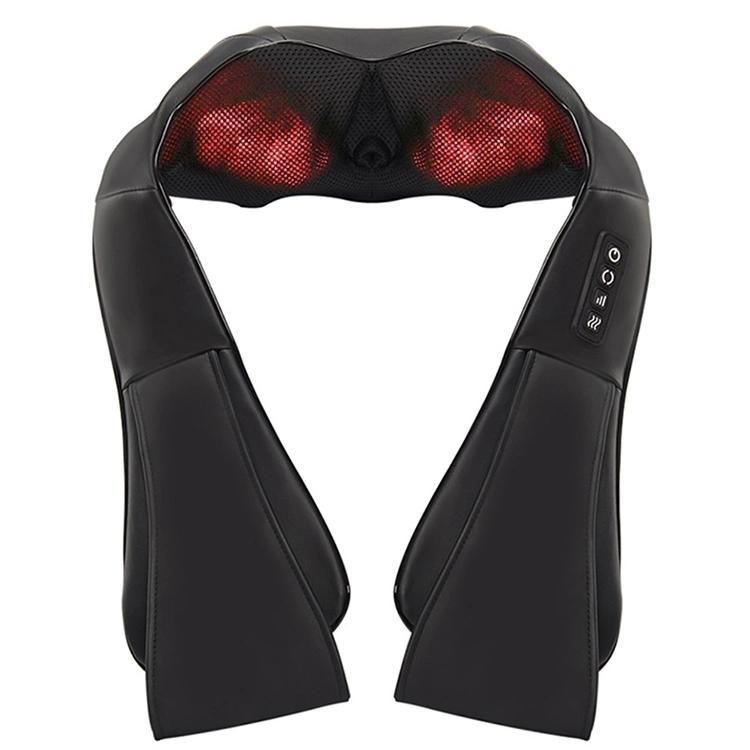Electric Body Shiatsu Massage Belt Neck and Shoulder Personal Massager with Kneading Roller and Heating