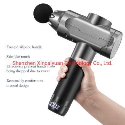 Private Patent Massage Gun Sports Vibration Deep Tissue Percussion Full Body Fascia Muscle 30 Speeds LCD Screen Massager Products
