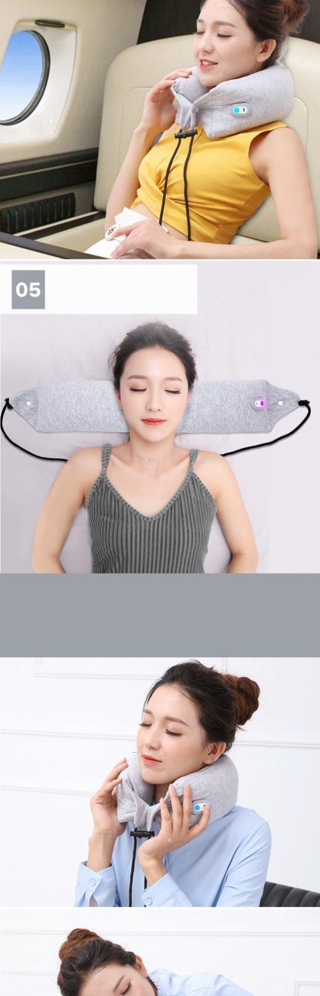 New Design Natural Shredded Latex Travel Neck Massage Pillow