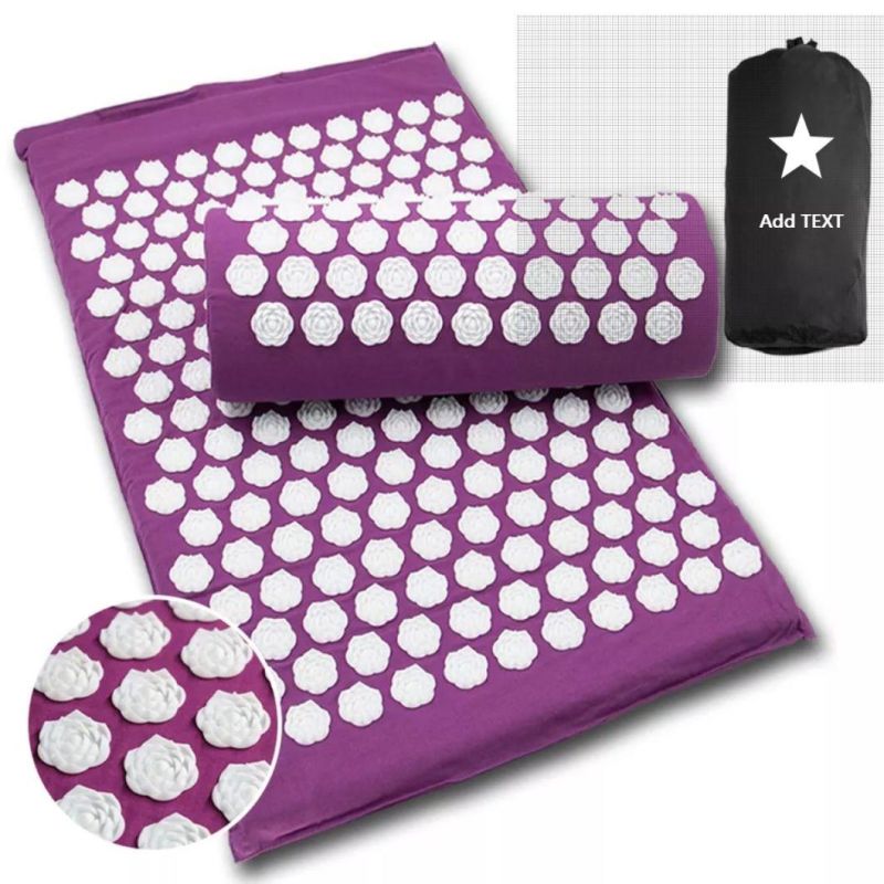 Acupressure Mat Head Neck Back Foot Massage Cushion Pillow Yoga Spike Mat Anti-Stress Acupuncture Pad Needle Massager