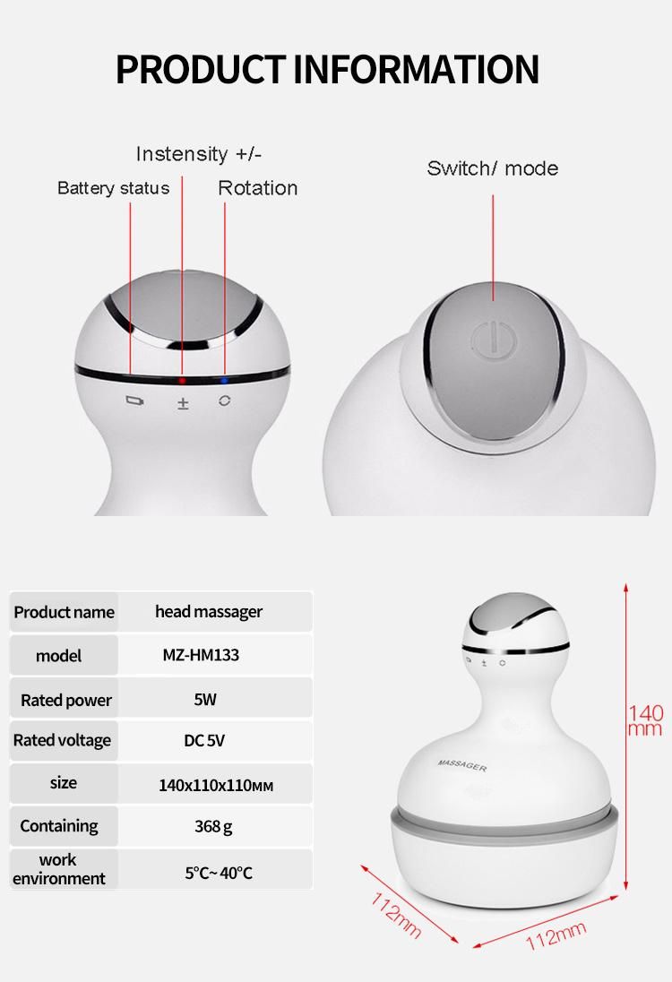 Rotating Hair Massage Scalp Head Claw Massager