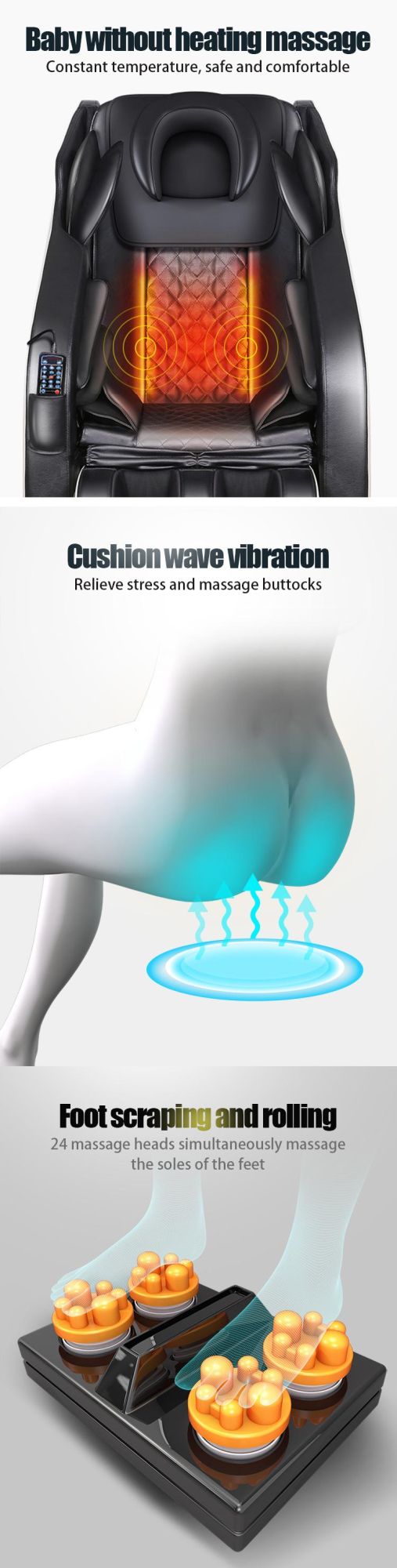 2021 New Electric Full Body Shiatsu Thai 3D Massage Chair