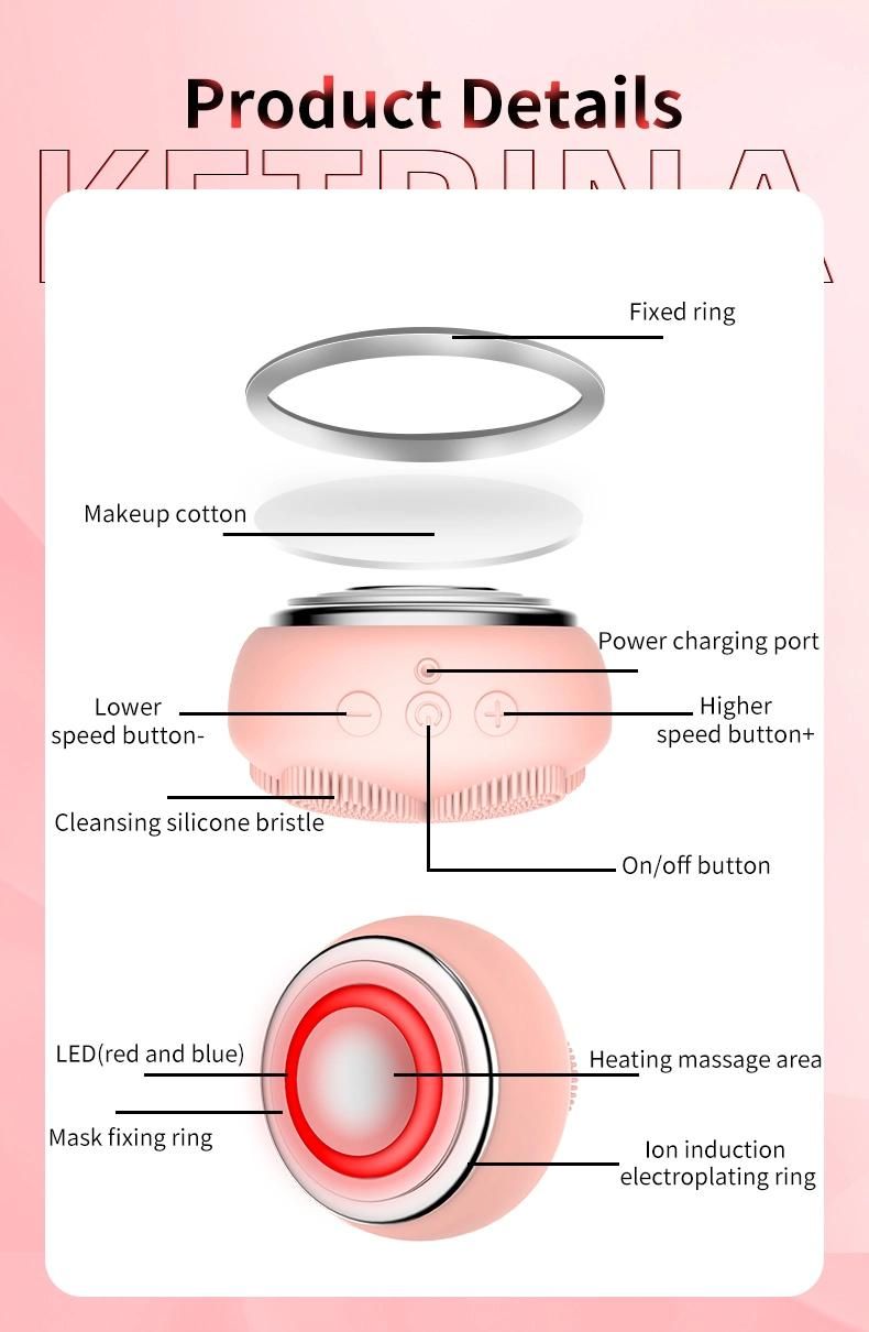 Infrared LED Red Acne Light Therapy Facial Beauty Device Mask EMS Massager