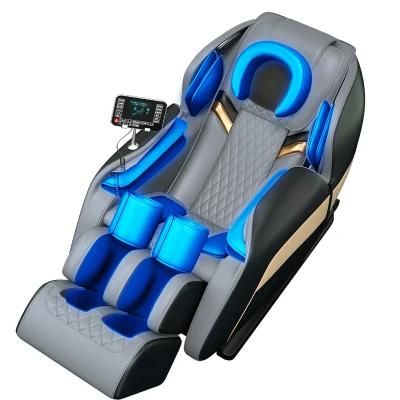 Luxury Black SL Track Massage Chair with Zero Gravity / 3D Robot Hands Full Body Shiatsu Massage Chair with Foot Roller
