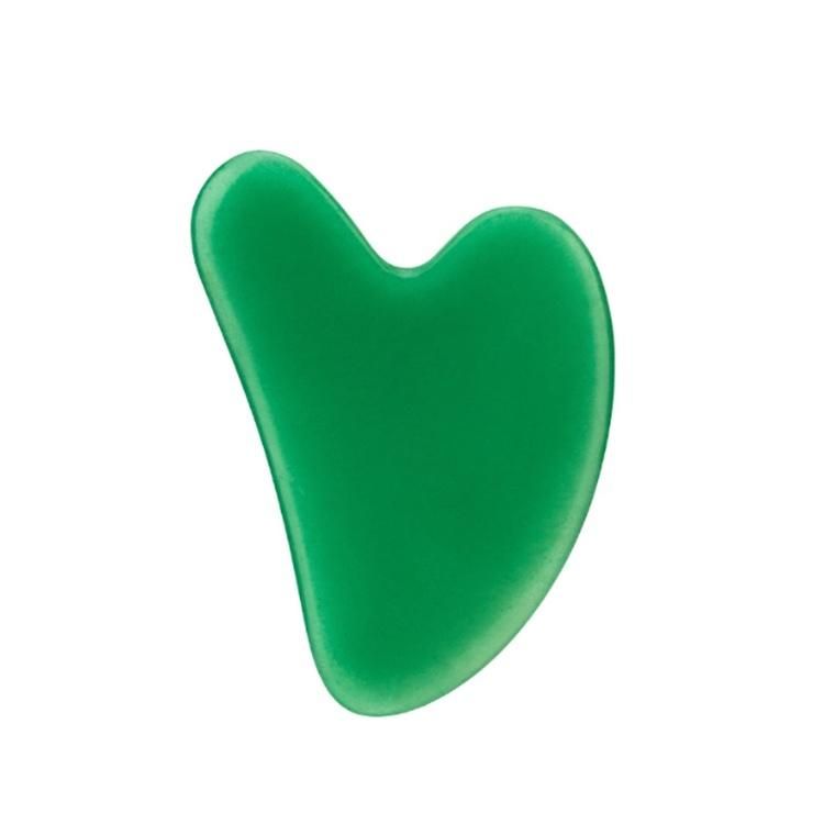 OEM/ODM Natural Green Bian Jade Stone Gua Sha Amethyst Massage Tool Green Aventurine Heart Shape Guasha Roller Set Facial Board