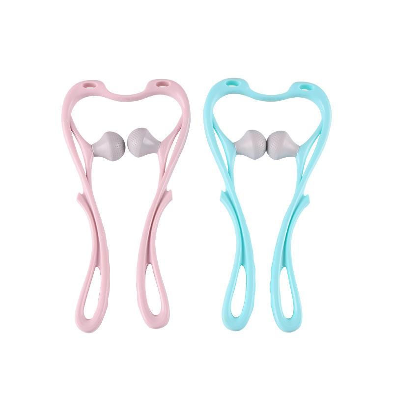 Plastic Hand-Held Manual Multi-Function Cervical Massager U Shaped Neck and Shoulder Massager Wbb15304