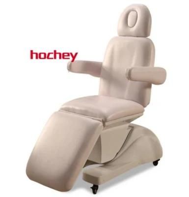 Hochey Medical Wholesale Price Facial Salon Chair Table Leather Electric with 4 Motors Massage Bed