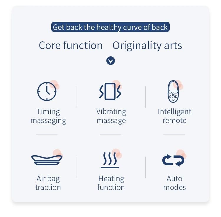Intelligent Remote Control Electric Lumbar Massager with Heat and Air Traction Back Strecther Massager