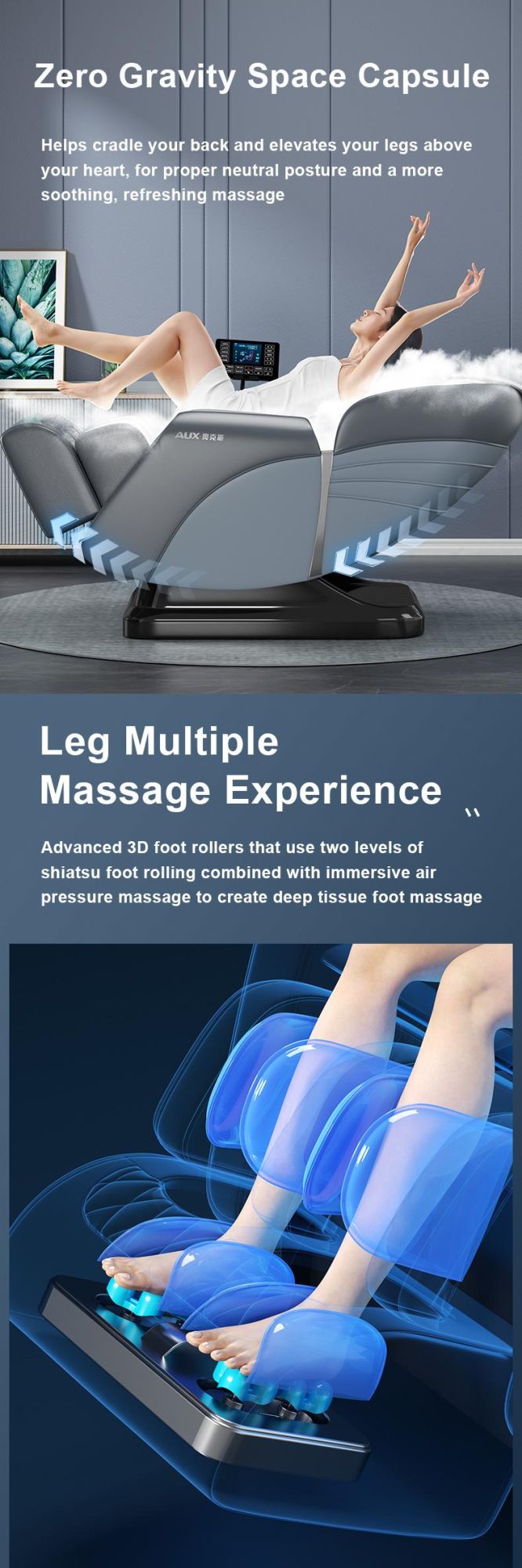 Wholesale Fauteuil Massage Pedicure 8d Shiatsu Massager Body Chair Air Squeezing Full Body Massage Chair Zero Gravity 3D