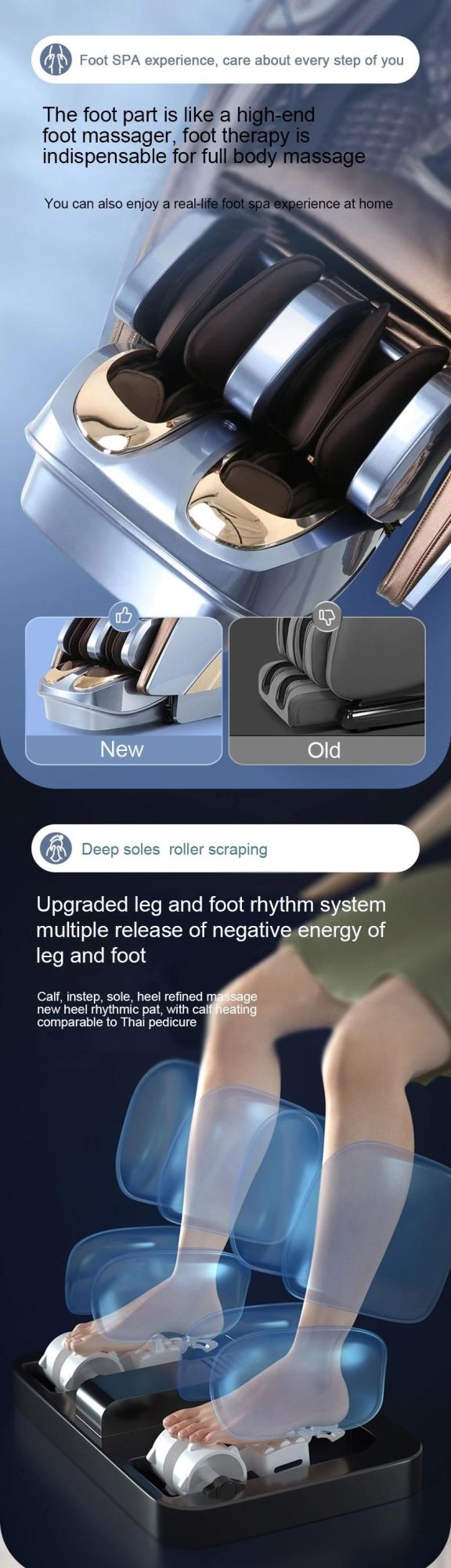 2022 New Design 4D Zero Gravity Full Body Shiatsu Recliner Massage Chair