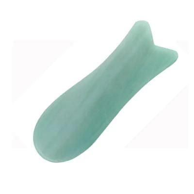 Christmas Gift Natural Jade Stone Fish Shape Dong Ling Jade Guasha Board for Beauty