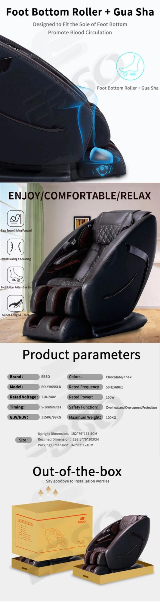 Full Body Moder Design Chair Massage Zero Gravity