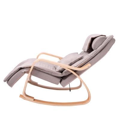 Electric Full Body Shiatsu Swing Armchair Portable Small Wood Rocker Massage Chair
