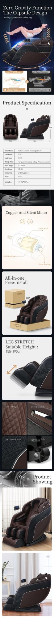 Luxury Excellent Quality Healthcare Machine Massage Chair 3D Zero Gravity Great Price Armchair