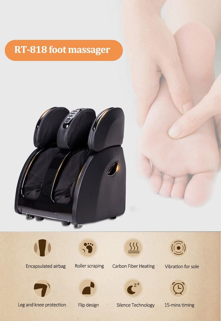 Home Use Vibration Air Pressure Foot Massager Roller with Heating Therapy