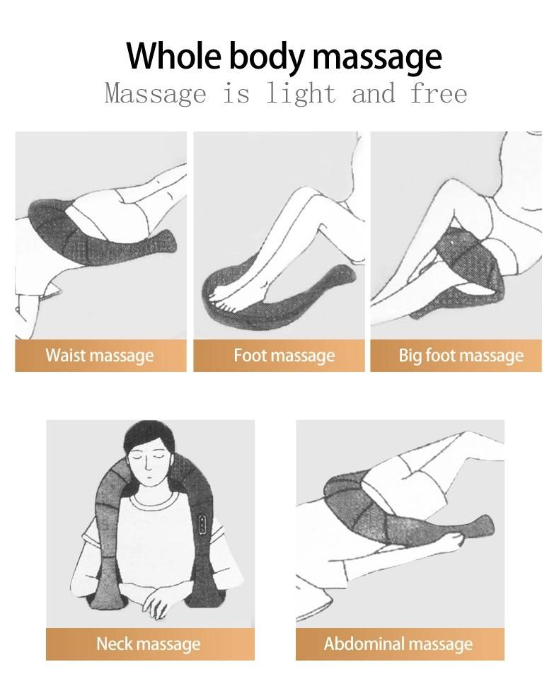 Electric Neck and Shoulder Massage Machine Neck Shoulder Shiatsu Massager with Heat Neck and Back Kneading Massage Belt