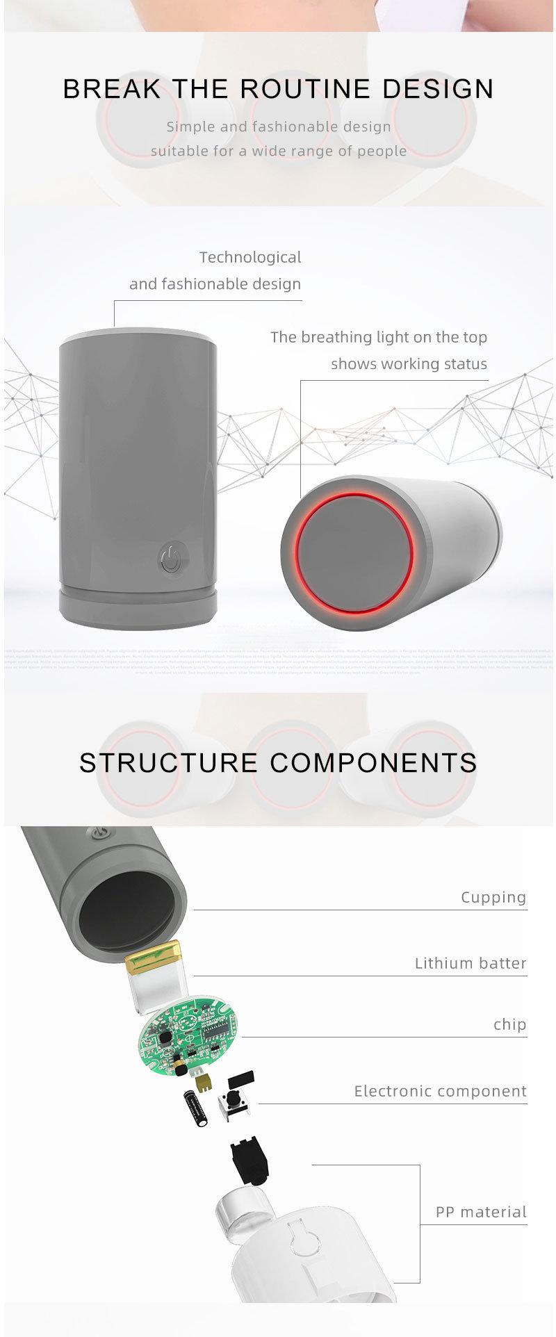 EMS Micro Pulse Vibration Negative Pressure Electronic Cupping Massager