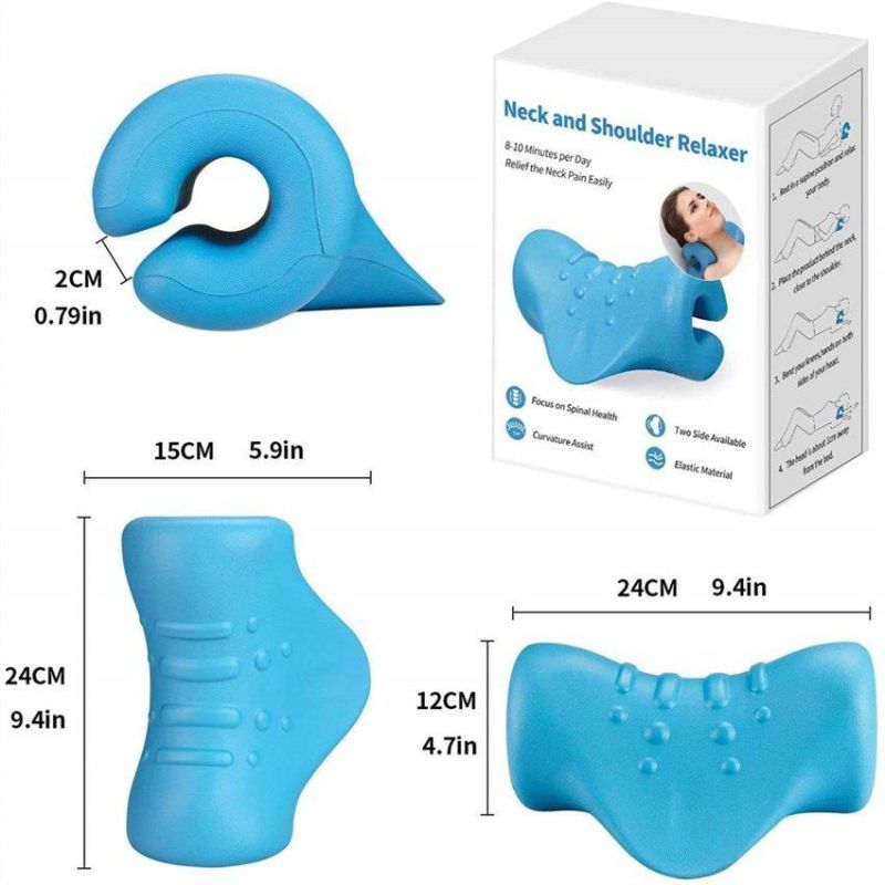 Wholesale PU Relaxation Comfortable Ergonomic Neck Rest Massage Pillow Device