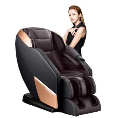 3D Full Body Recliner Zero Gravity Foot Rollers Waist Heating Massage Chair with Thai Stretch