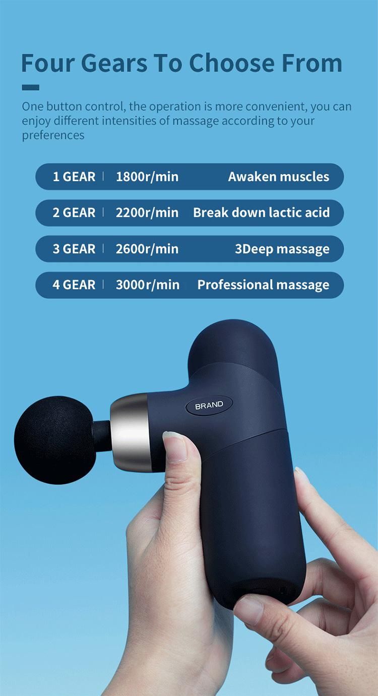 Portable Mini Ultra Quiet Deep Tissue Muscle Percussion Handheld Full Body Massage Gun