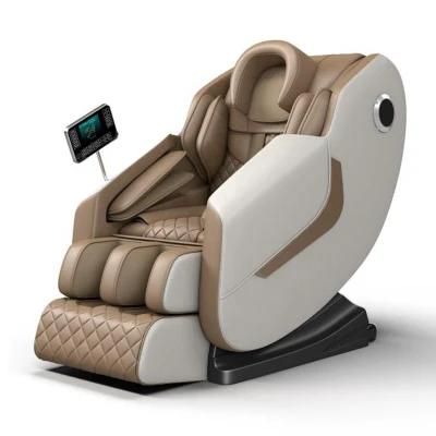 Best Newest Version Golden Colour High Quality PU Leather Zero Gravity Massage Chair