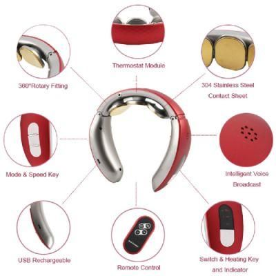 Handheld Wireless Smart Neck Massager Multi Function 3 Heads Massager Device for Relief Muscle 4 Massage Techniques