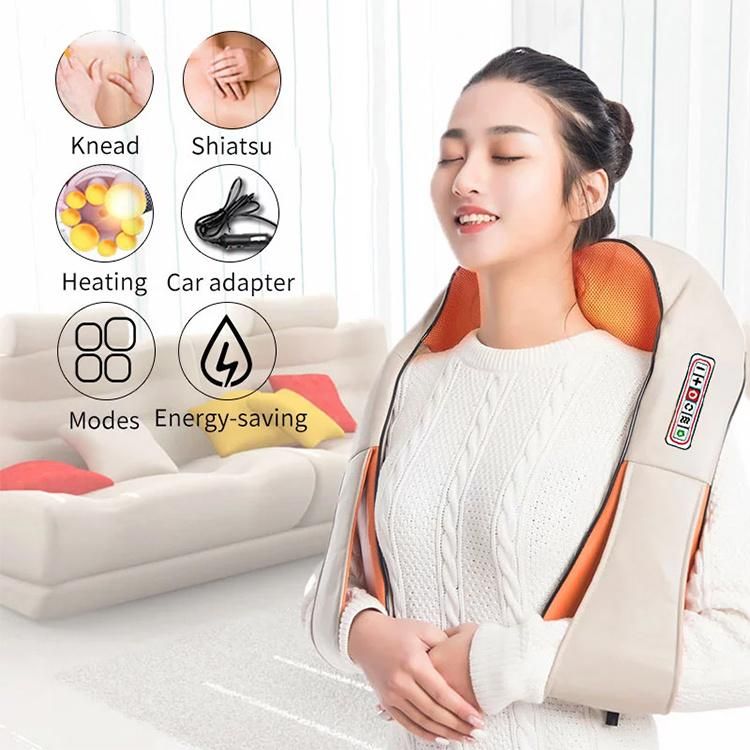 2021 New Electric Massage Cape Shawl Shoulder Massage for Car Home Use Neck Shoulder Massager with Heat