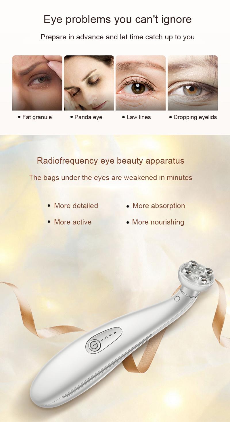 Needleless Nano Radio Frequency Instrument Visual Smart Electric Eye Massager Skin Rejuvenation Device RF