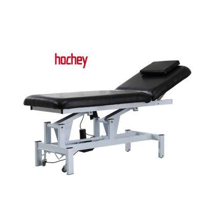 Hochey Medical Black 2 Motors Household Simple Adjustable Beauty Sofa Beds with Stool for Tattoo SPA Salon