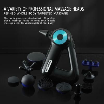 Deep Tissue Handheld Percussion Muscle Massager with 12 Heads
