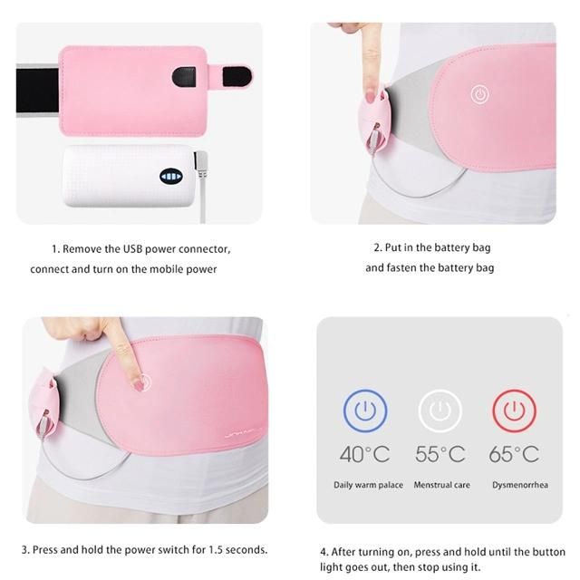 Uterus Warmer Belt Charging Uterus Warm Patch for Women USB Rechargeable Warmer Belt
