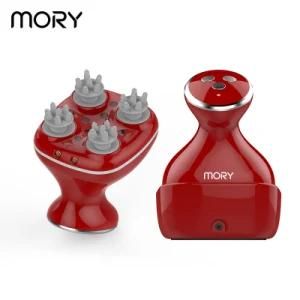 Mory Appareil De Massage Silicon Electric Rotating Vibrating Head Scalp Massager for Hair Growth