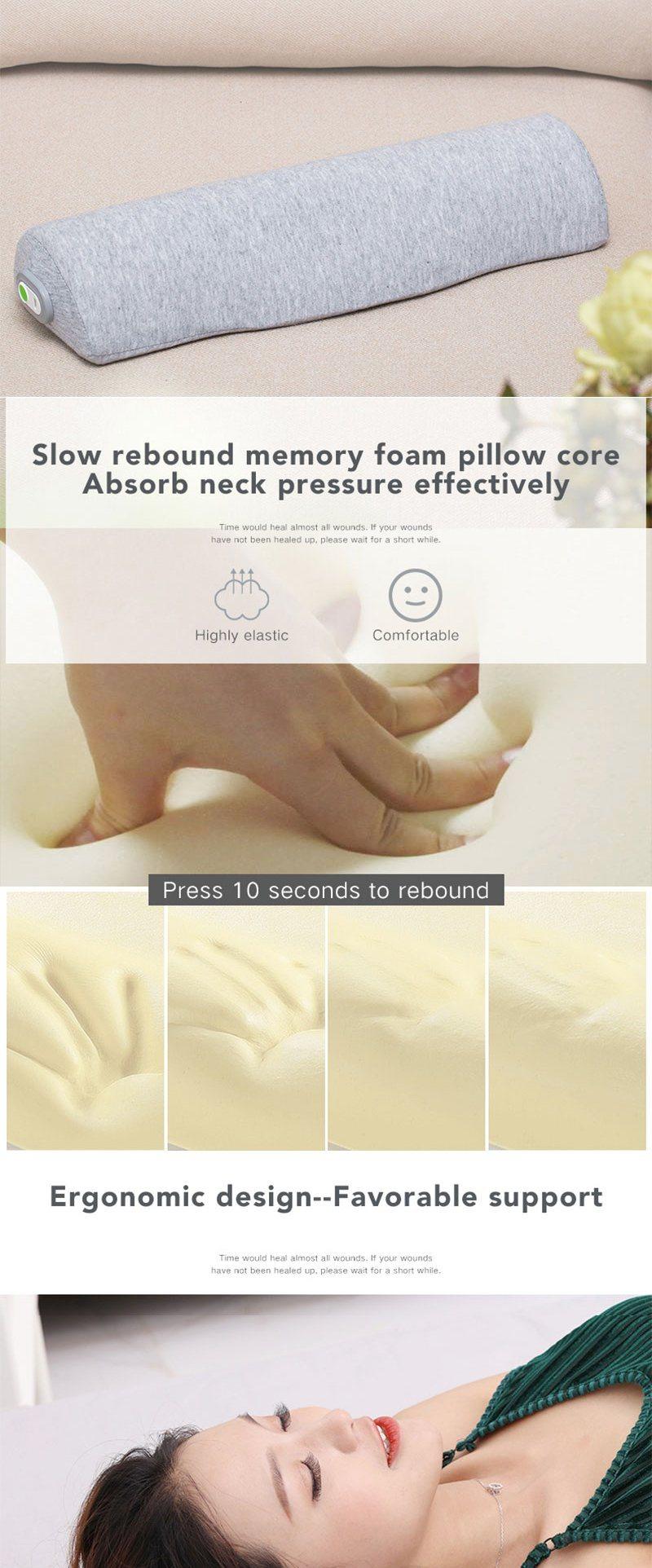 Slow Rebound Memory Foam Highly Elastic Breathable Physical Traction Neck Contour Sleep Cervical Vetebra Pillow Massager