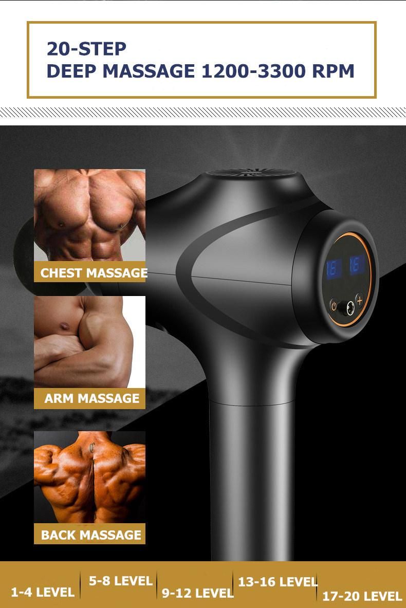 Hot Sale Crius Cordless Deep Muscle 24V Theragun Body Massager Deep Tissue Vibration Massage Gun
