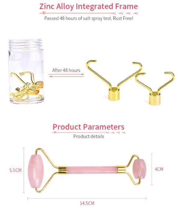 Good Quality Hot Sales Skin Care Tools Custom 100% Natural Crystal Facial Face Rose Quartz Roller Gua Sha Jade Roller