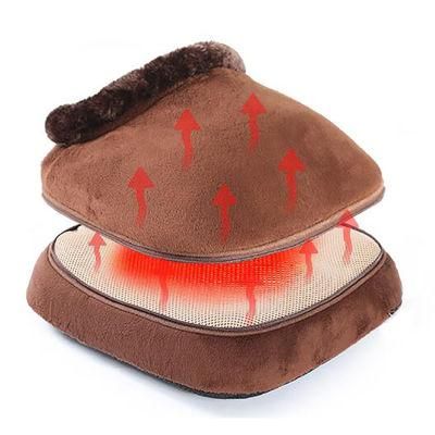 Consumer Favorite Electric Vibrating Foot Warmer Boot Vibration Heating Feet Massager with Removable Cover