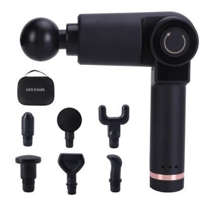 5 Gear Deep Tissue Massage Gun LCD Display Percussion Massager 180 Degree Angle Deep Knock with 6 Professional Heads