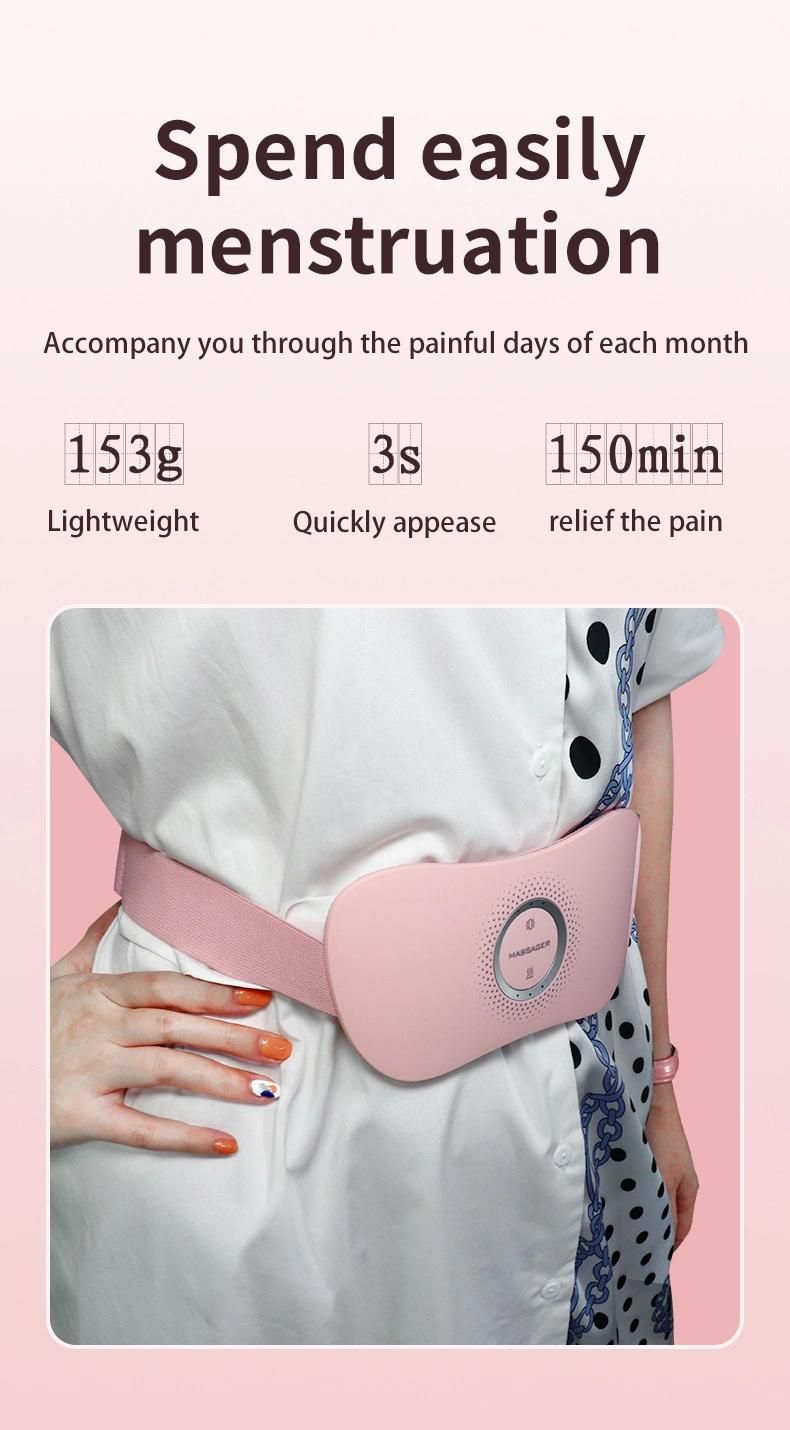 Portable USB Charging Smart Warm Palace Belt for Women Dysmenorrhea Heated Waist Pad