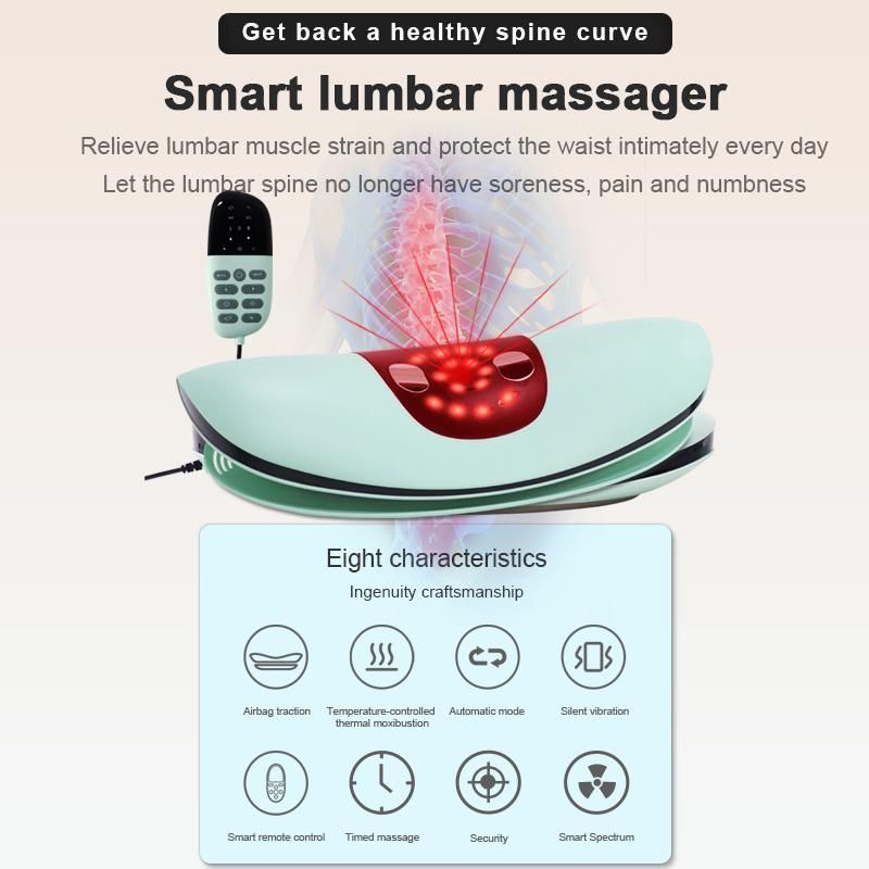 Household Multifunctional Hot Selling Lumbar Massager Waist Back Pain Relief with Air Traction up and Down for Relax Lumbar