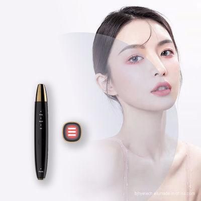 RF Beauty Red Galvanic Massage Pen Eyes Anti-Aging Device Facial Massage LED Light Eye Therapy