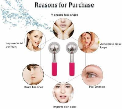 Facial Massage Ice Globes Stainless Steel Ice Globes Metal Ice Facial Globes
