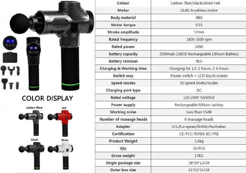 Cheap High Speed Impact Gun Electric Chiropractor Sports Hot and Cold Deep Tissue Muscle Training Massage Gun