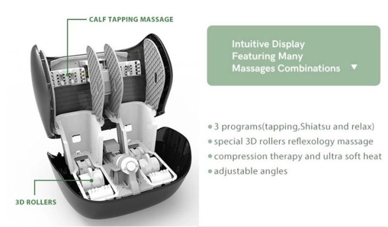 Electric Carbon Fiber Heating Shaking Tapping Shiatsu Foot Massage Machine