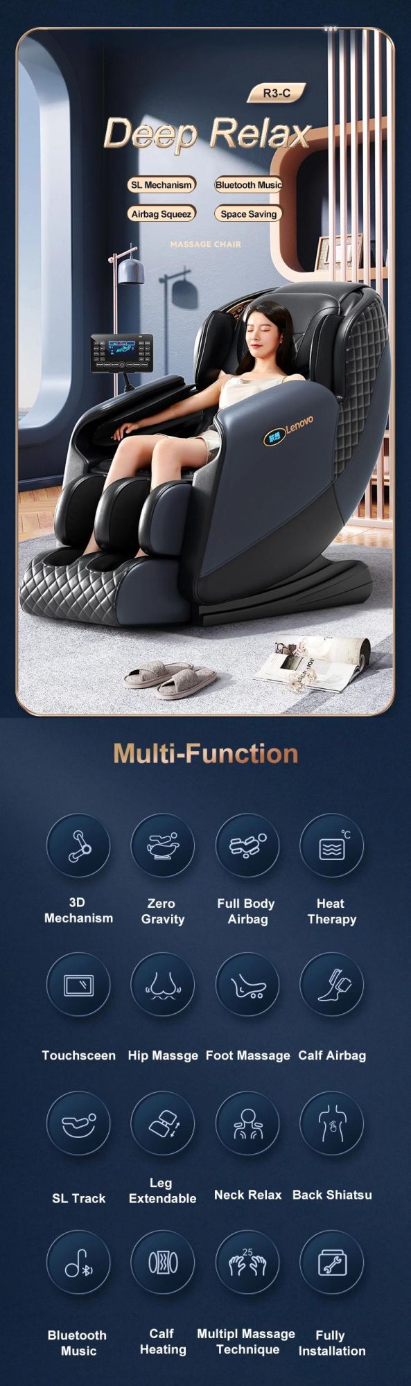 Best Selling Product Kursi Pijat Electric 4D Zero Gravity SL Track Back Comfort Chair Massager Compact Full Body Massage Chair