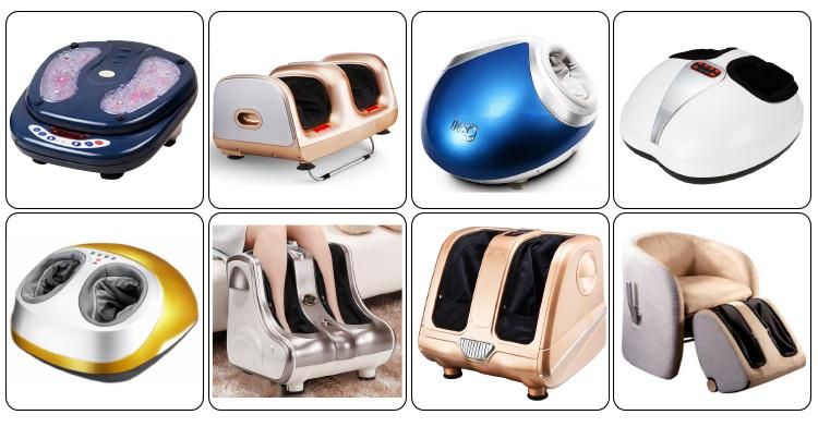 Blood Circulation Heated Electric Air Compression Vibrating Shiatsu Foot and Leg Massager with Kneading Rollers